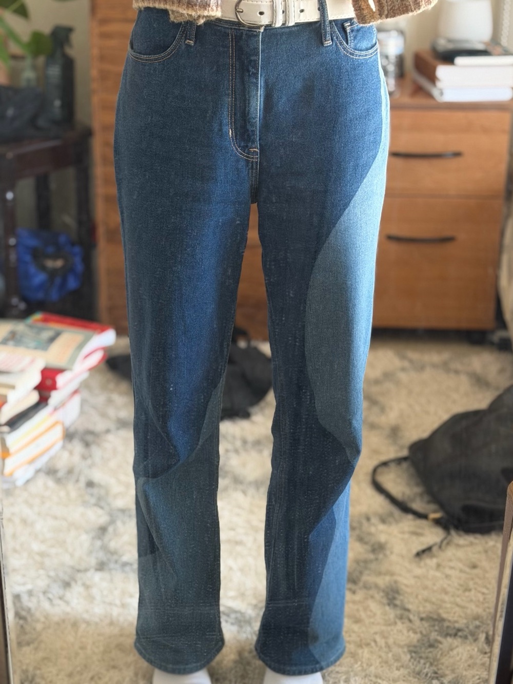 Hollister Straight Leg Jeans in Dark Blue Denim